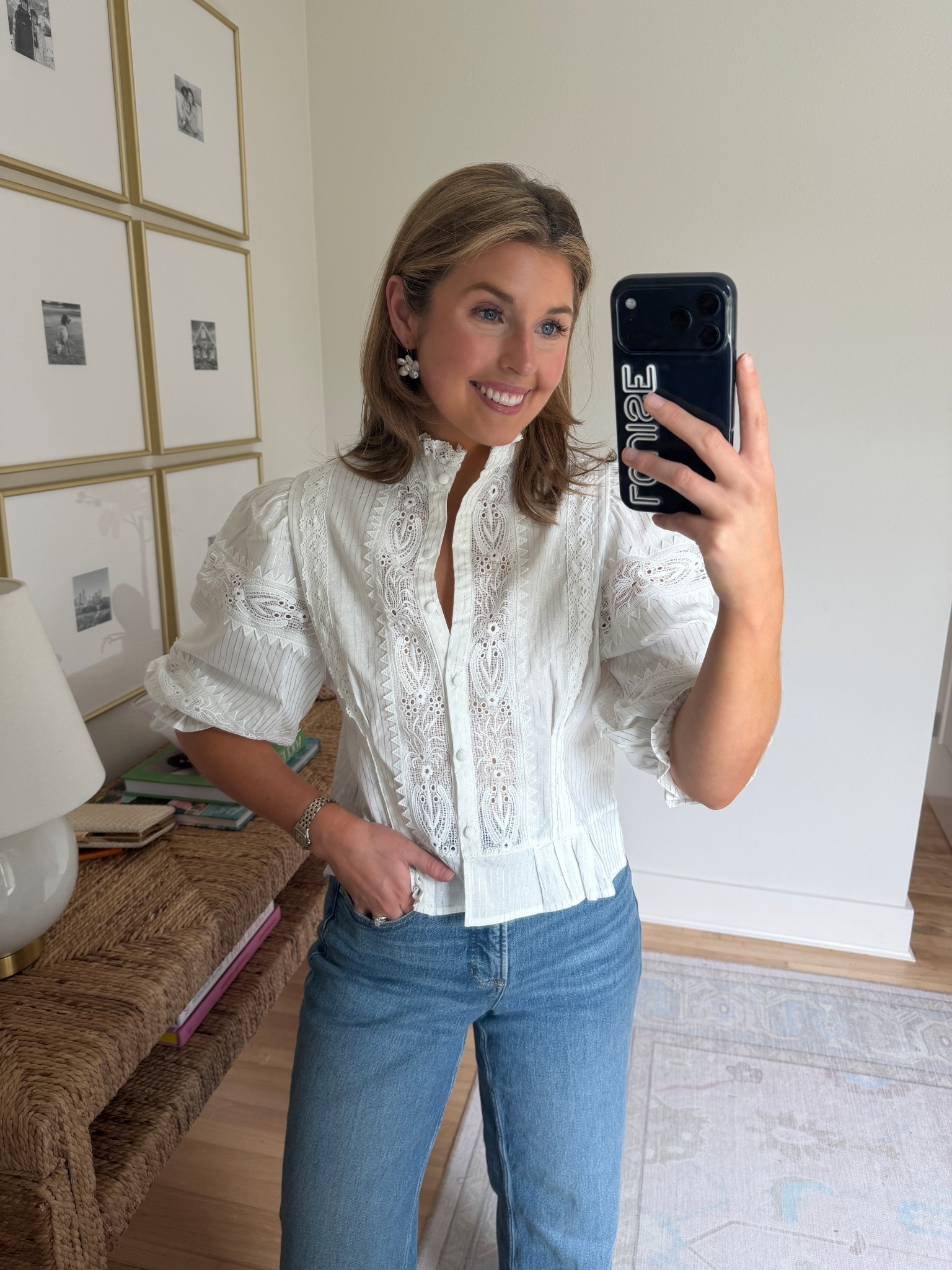 Cute white top for summer! Wearing a S 