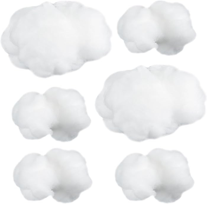 Jetec 6 Pieces Artificial Cloud Props Imitation 3D Cloud Shape Hanging Decorations Room DIY Decor... | Amazon (US)
