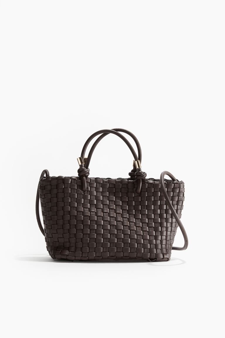 Braided crossbody bag - Dark brown - Ladies | H&M GB | H&M (UK, MY, IN, SG, PH, TW, HK)