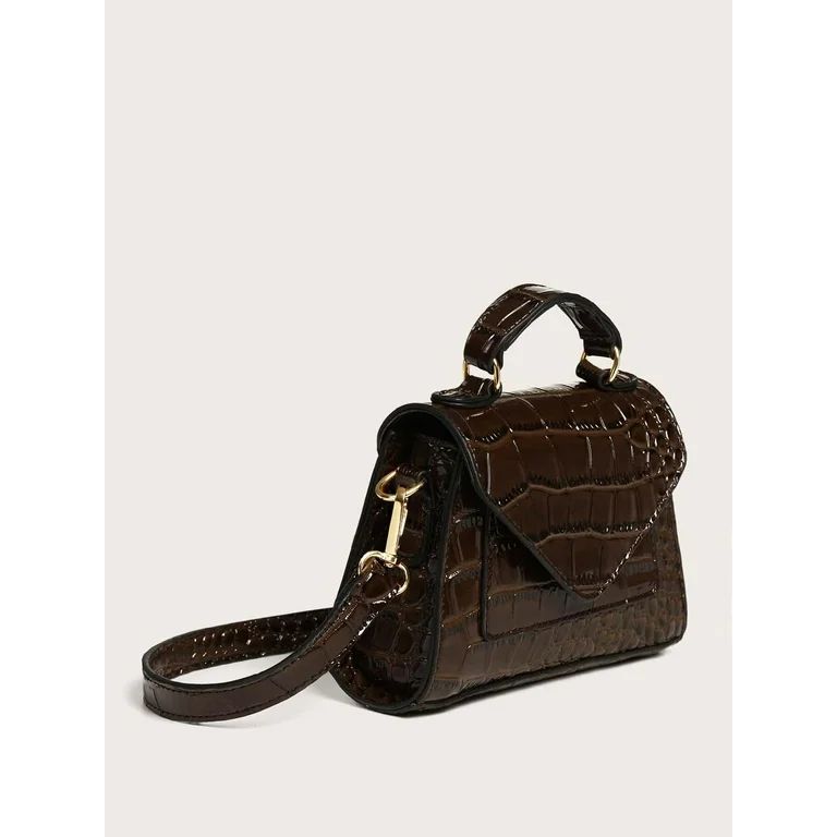 Women's Bags Mini Croc Embossed Shoulder Crossbody Handbag Satchel Bags | Walmart (US)