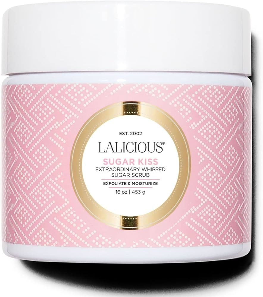 LALICIOUS Sugar Kiss Extraordinary Whipped Sugar Scrub - Cane Sugar Body Scrub with Coconut Oil &... | Amazon (US)