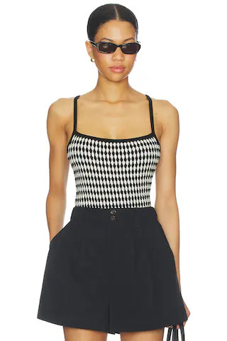 Varley Jared Knit Top in Black & Egret from Revolve.com | Revolve Clothing (Global)