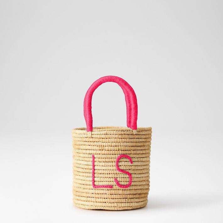 Hand Embroidered Raffia Handbag | Mark and Graham