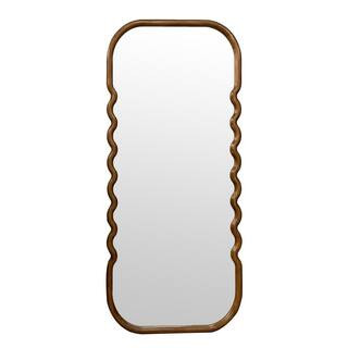 31 in. W x 74 in. H Rectangular Wood Framed Brown Mirror for Living Room WQD28-533 - The Home Dep... | The Home Depot