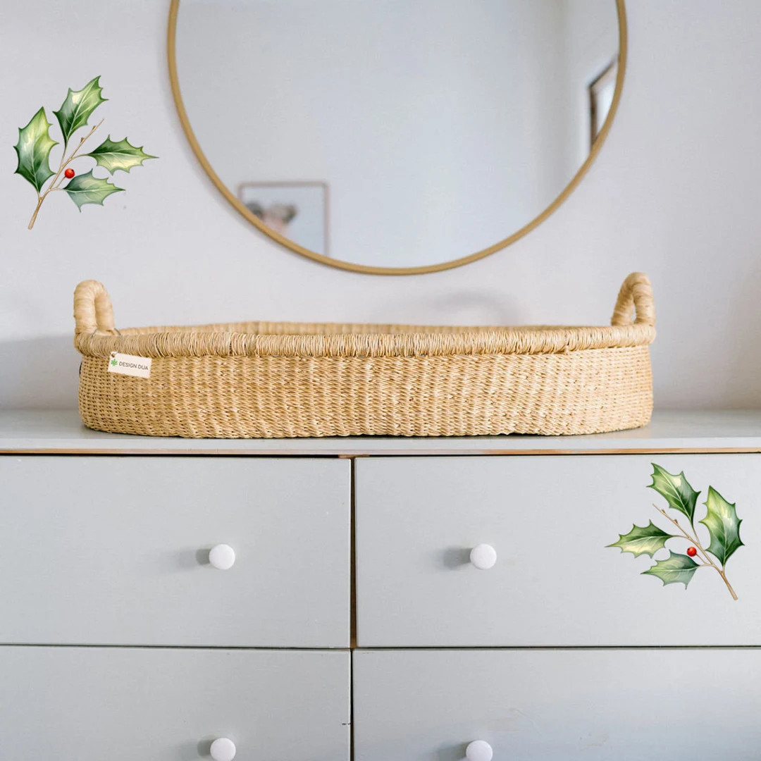 Changing Table Basket Design Dua- Baby Changing Basket, Natural Changing Basket, Changing Pad Cov... | Etsy (US)