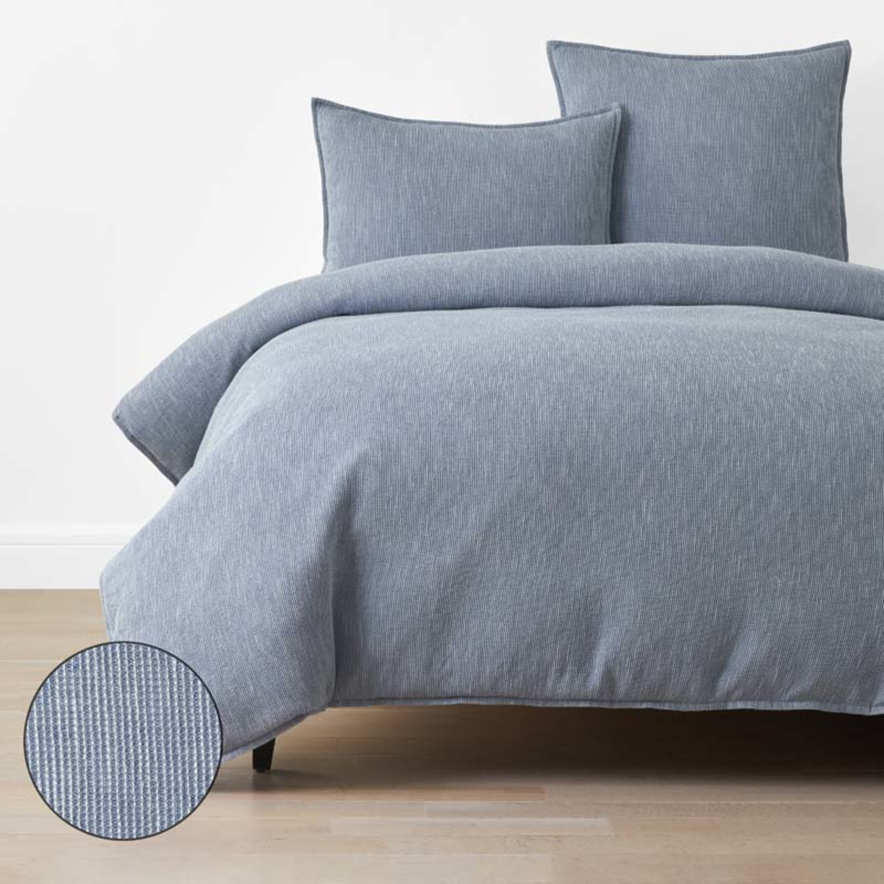 Mini Waffle Duvet Cover - Denim Blue, Twin/Twin XL | The Company Store