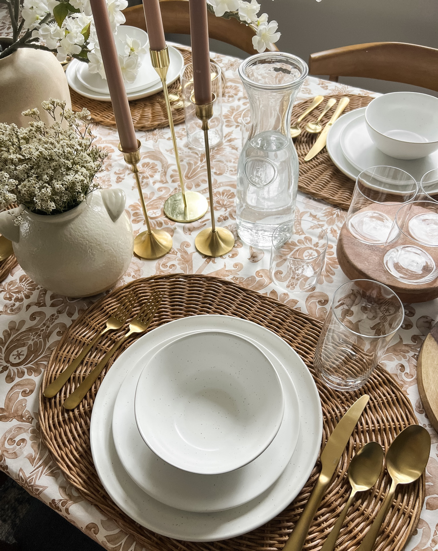 Spring dining room table
Pottery barn table, Michaels faux stems, pottery barn placemats, wayfair tablecloth

#LTKSeasonal #LTKunder100 #LTKhome