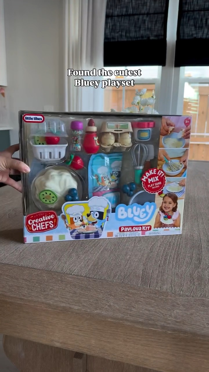 Comment BLUEY and I’ll send you a 🔗🩵

Found the cutest playset for kiddos. It's like in the Bluey episode where they make Plavova. Teaches your little one the basics of making dessert while engaging in imaginative play.✨

#bluey #screenfreeplay #momfind