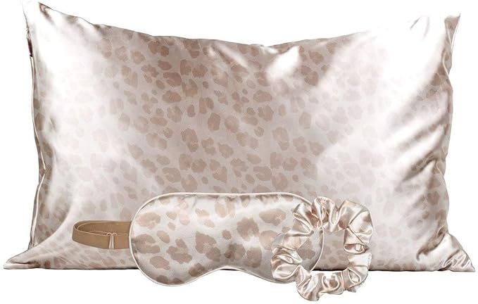 Kitsch Satin Sleep Set, Softer Than Silk pillowcase and eyemask set - Includes 1 Satin Pillowcase... | Amazon (US)