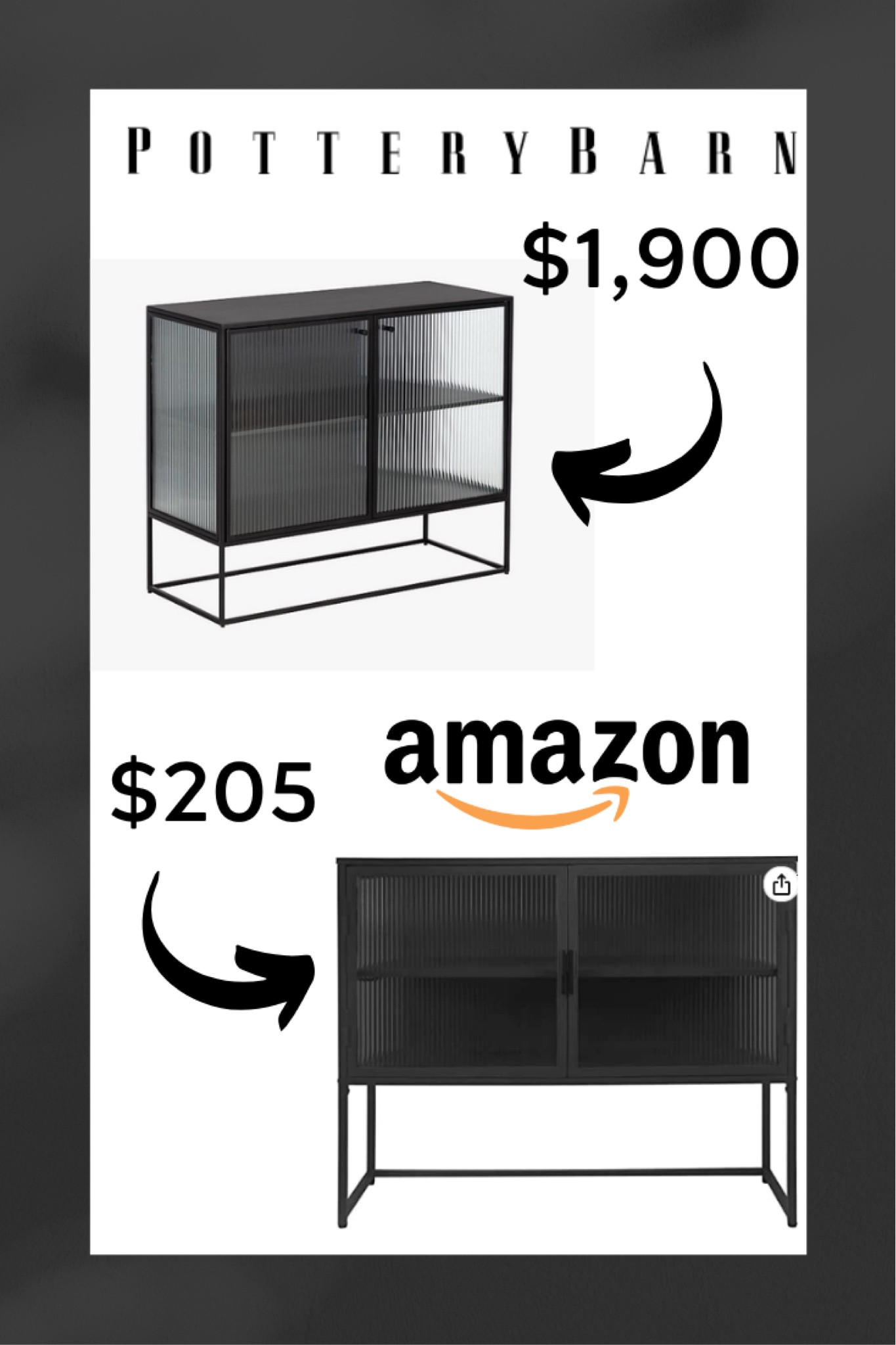 Pottery Barn Dupe 🚨 check out this amazing ribbed glass console table that is almost an exact dupe for Poterry Barns at a FRACTION of the price! Perfect for modern industrial and classic living rooms.

#LTKFind #LTKstyletip #LTKhome