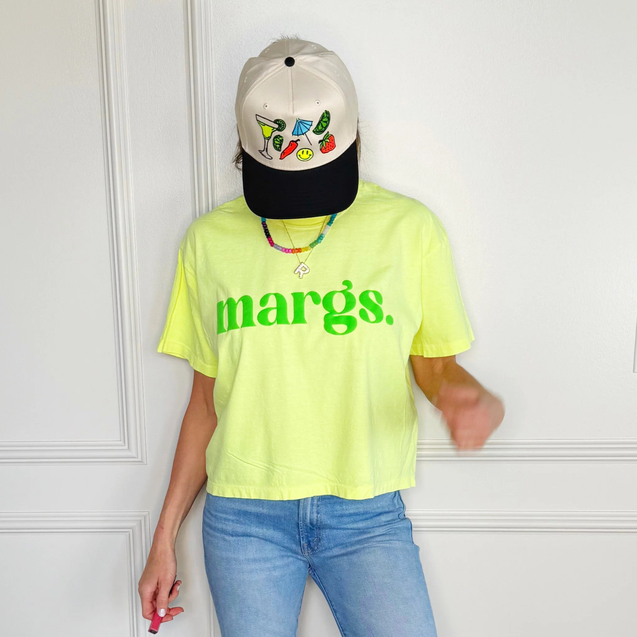 Margs Lime Puff Crop Tee | Poppy & Pine