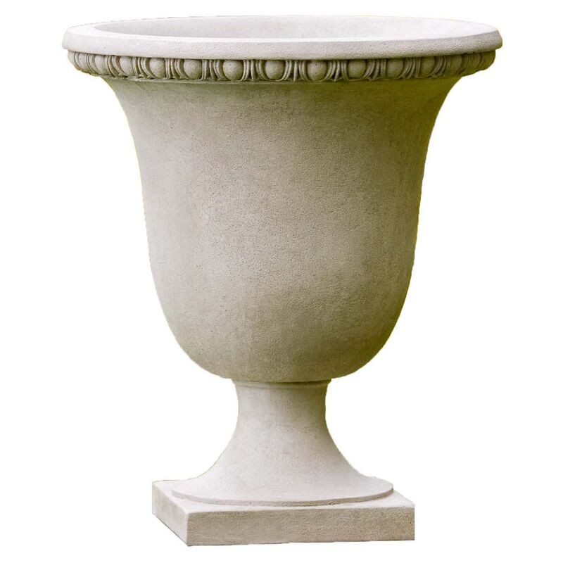 21" Williamsburg Egg & Dart Outdoor Planter, Gray | One Kings Lane