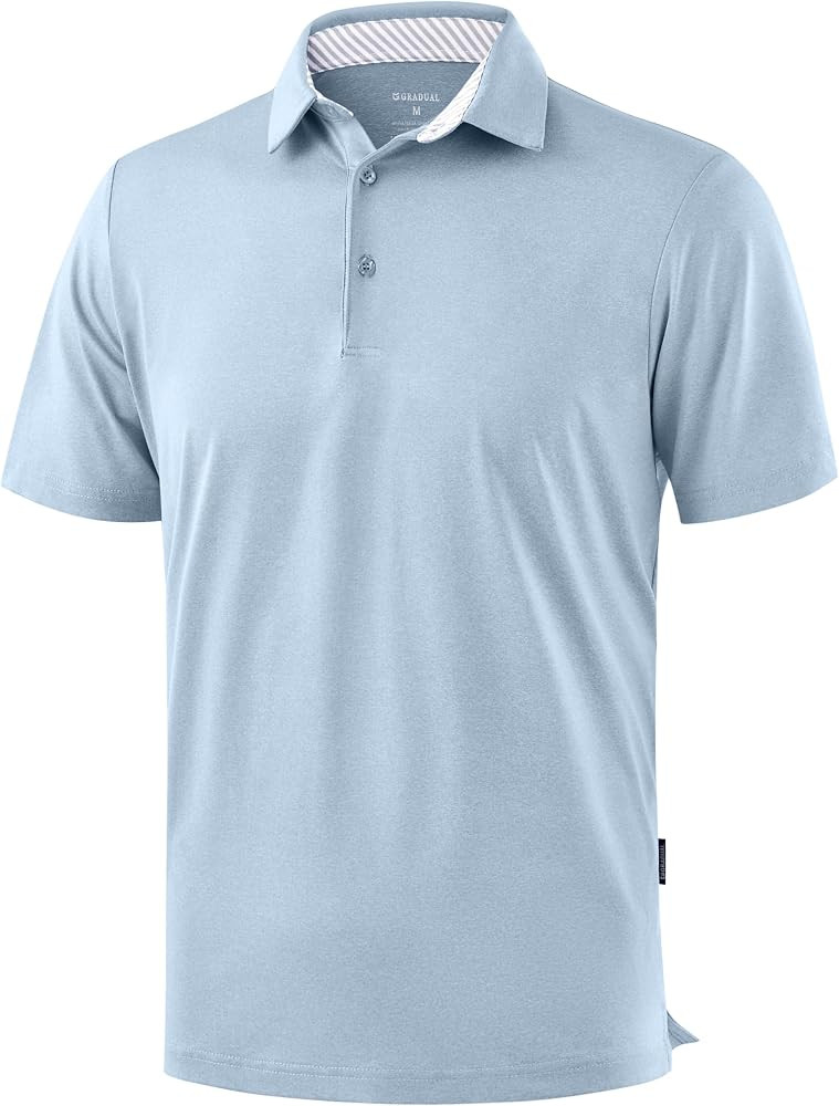 Golf Shirts Heather Polo Short Sleeve Dry Fit Lightweight Moisture Wicking Collared Shirts Casual... | Amazon (US)