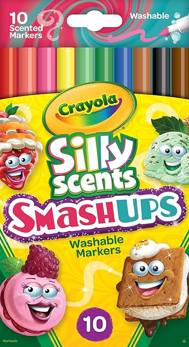 Crayola Silly Scents Fine Line Markers, Smash Ups Scented Markers, 10 Count | Amazon (US)