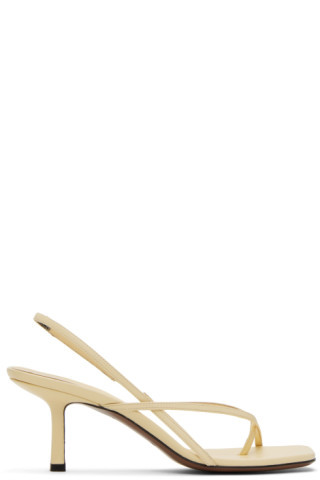 Beige Shamali Heeled Sandals | SSENSE
