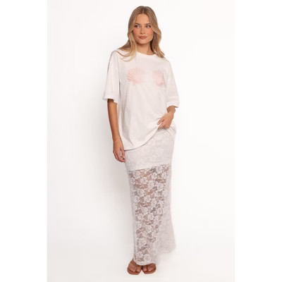 Petal and Pup Laken Sheer Lace Maxi Skirt - White M | Target