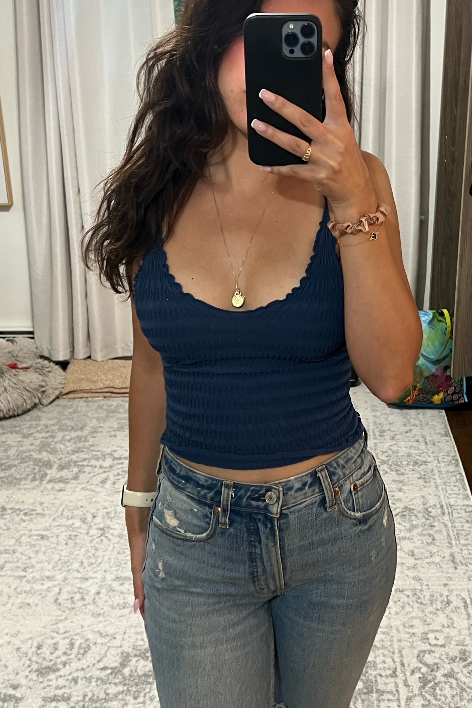 Free people cami and Abercrombie jeans  🌙 ✨ 
#abercrombie #freepeople #summer #summeroutfits #inspo #2024 #blue #shoppingfinds 

#LTKFindsUnder50 #LTKSummerSales #LTKFindsUnder100