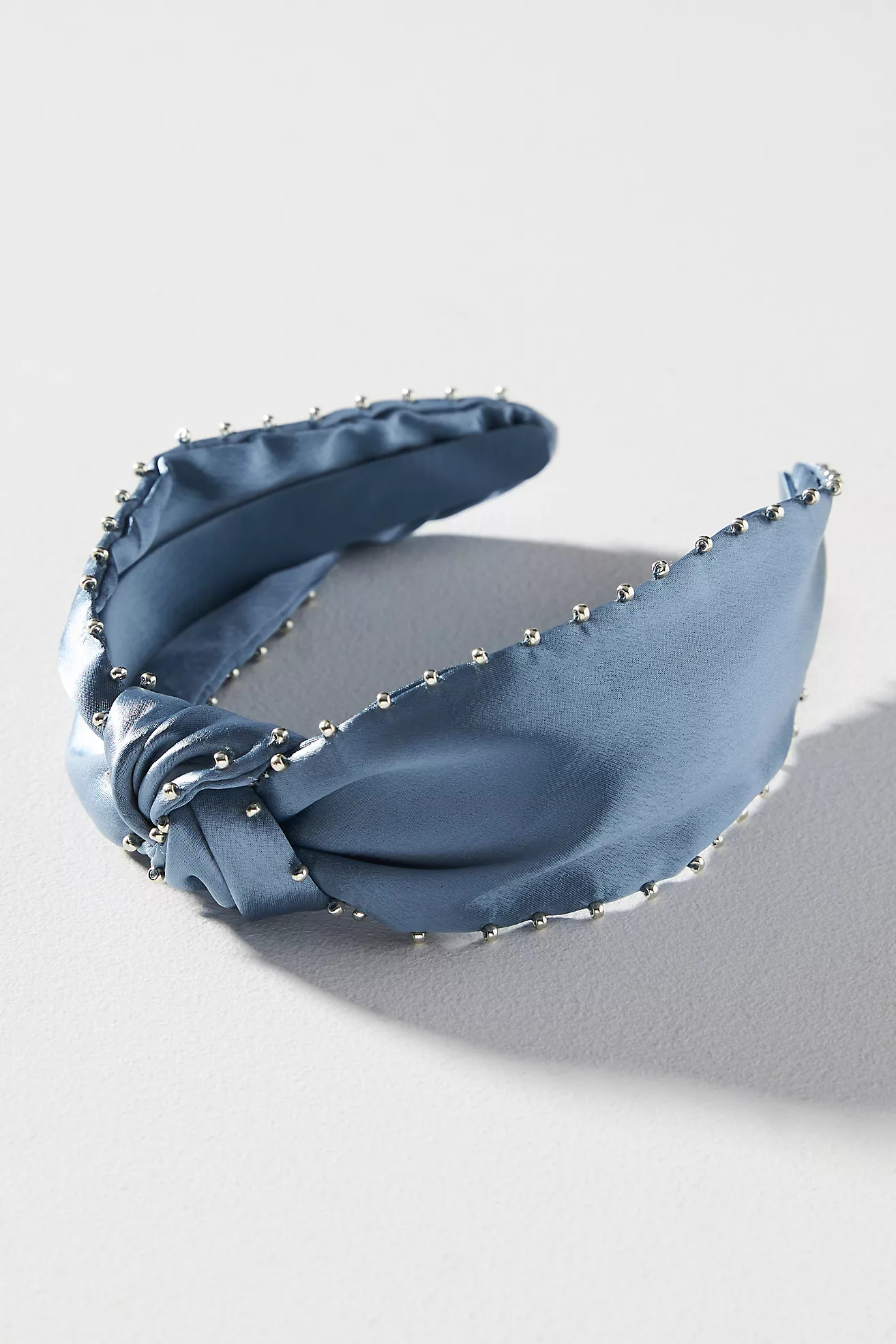 Everly Satin Studded Knot Headband | Anthropologie (US)