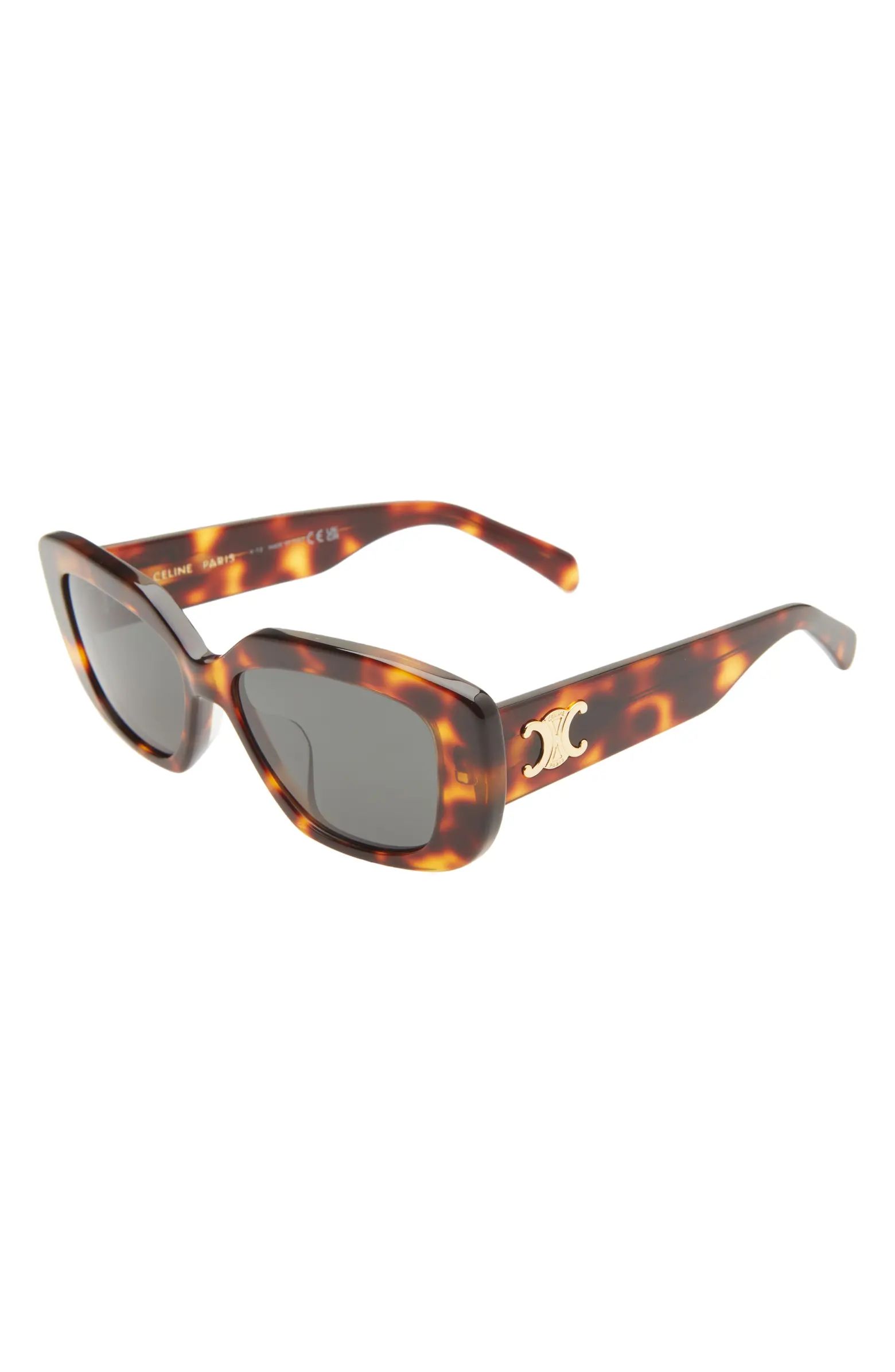 CELINE Triomphe 55mm Rectangular Sunglasses | Nordstrom | Nordstrom
