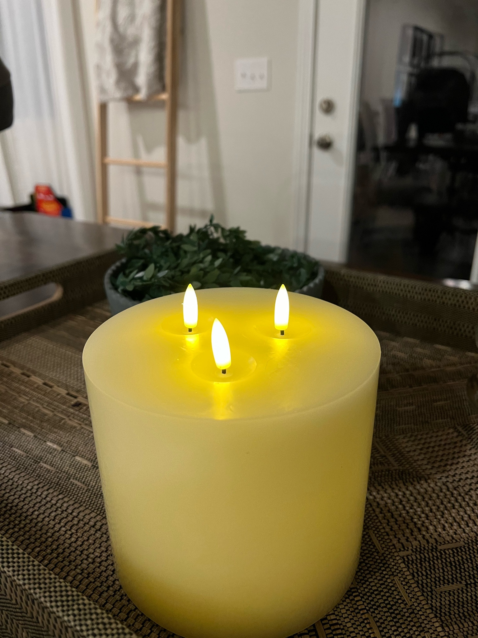 Amazon battery operated 3 wick candle. 

#LTKsalealert #LTKhome #LTKfindsunder50