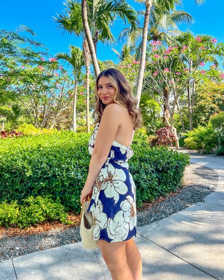 Lulus floral print halter dress, mini dress, vacation dress, summer dress, flower earrings, straw handbag, platform sandals, Amazon sunglasses 

#LTKstyletip #LTKitbag #LTKfindsunder100