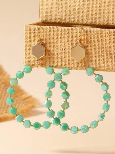 [earring Collection 4] Earring Set Of Hand-woven Beaded Bohemian Style Luxe And Fashionable And V... | SHEIN