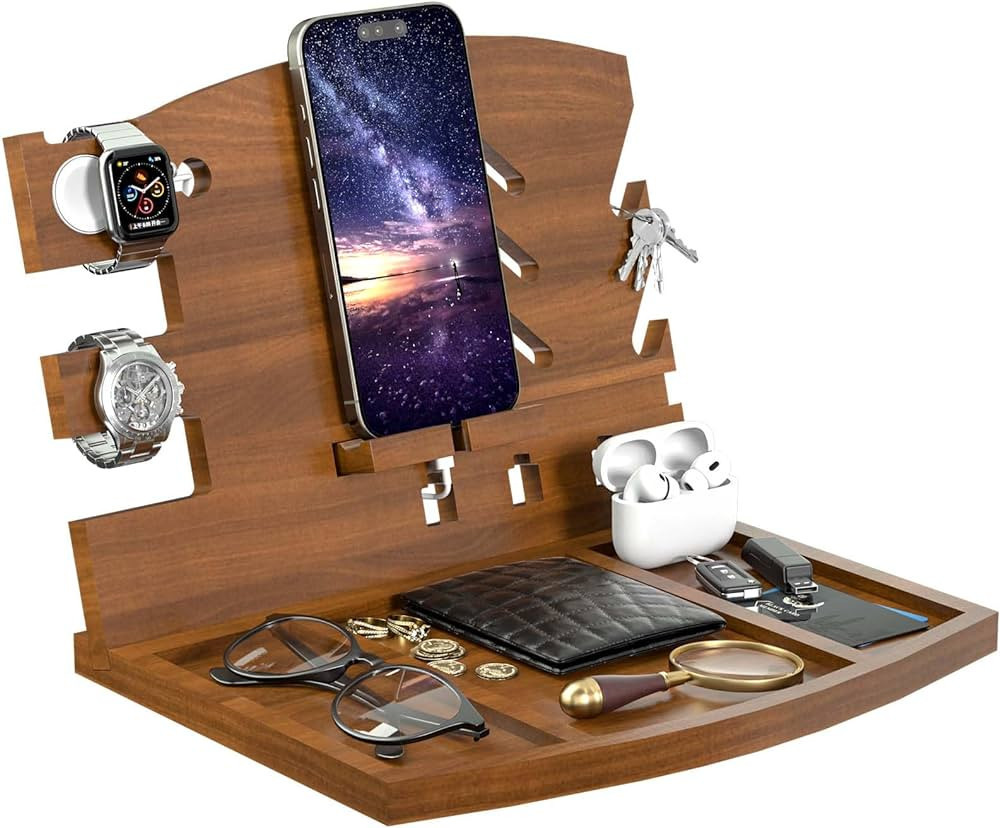 Vdamu Phone Docking Station for Men - Stocking Stuffers for Men Boyfriend, Nightstand Organizer B... | Amazon (US)