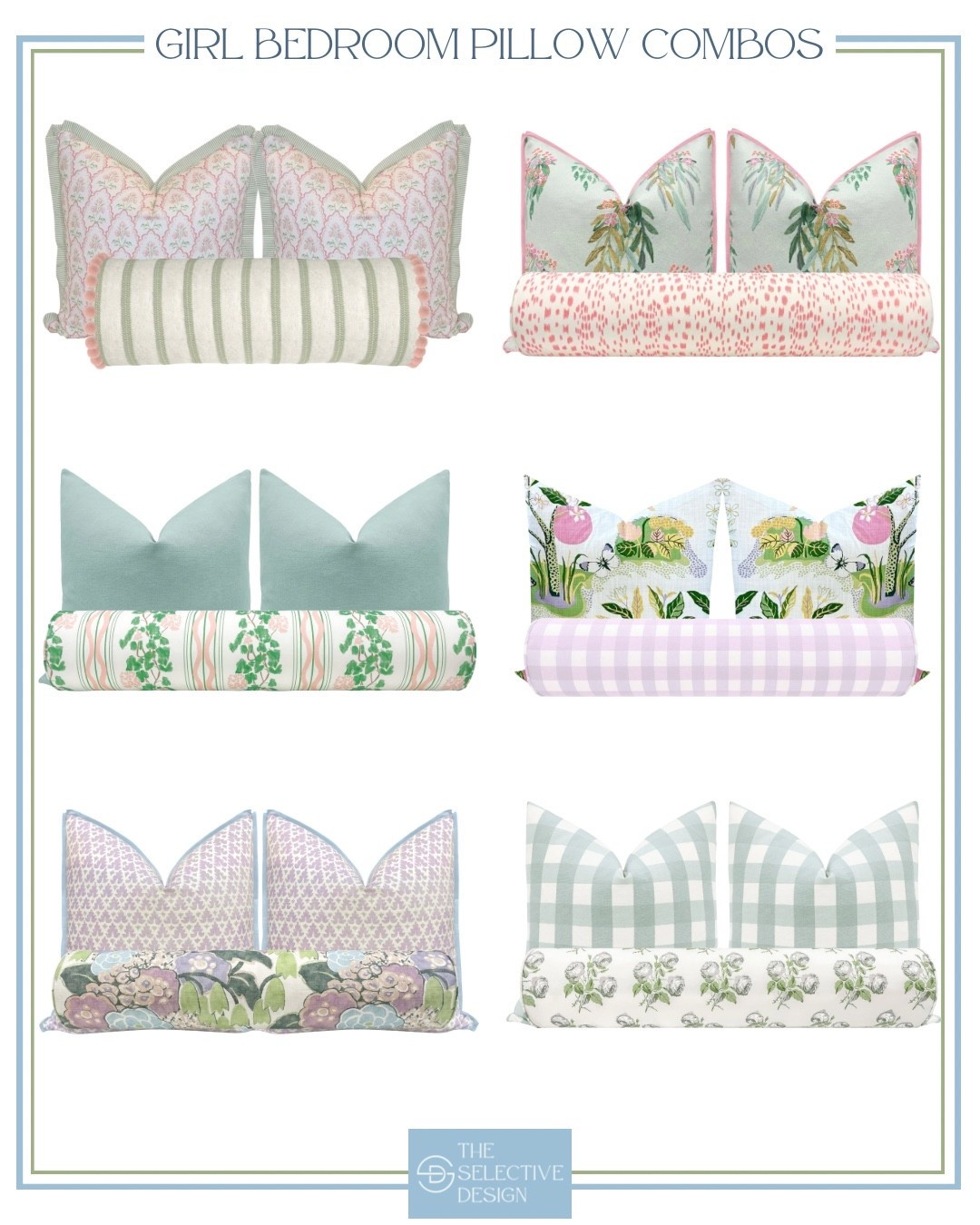 Designing a girl’s bedroom just got easier! 💗✨ These girl bedroom pillow combos are the perfect mix of playful patterns and timeless style. From florals and stripes to gingham and butterfly’s, these curated pillow combinations add classic charm and character to any girl room. 

Girl bedroom decor | girl bedroom ideas | girl bedroom design | girl bedroom inspo | girl bedroom pillows 

#LTKKids #LTKHome #LTKBaby