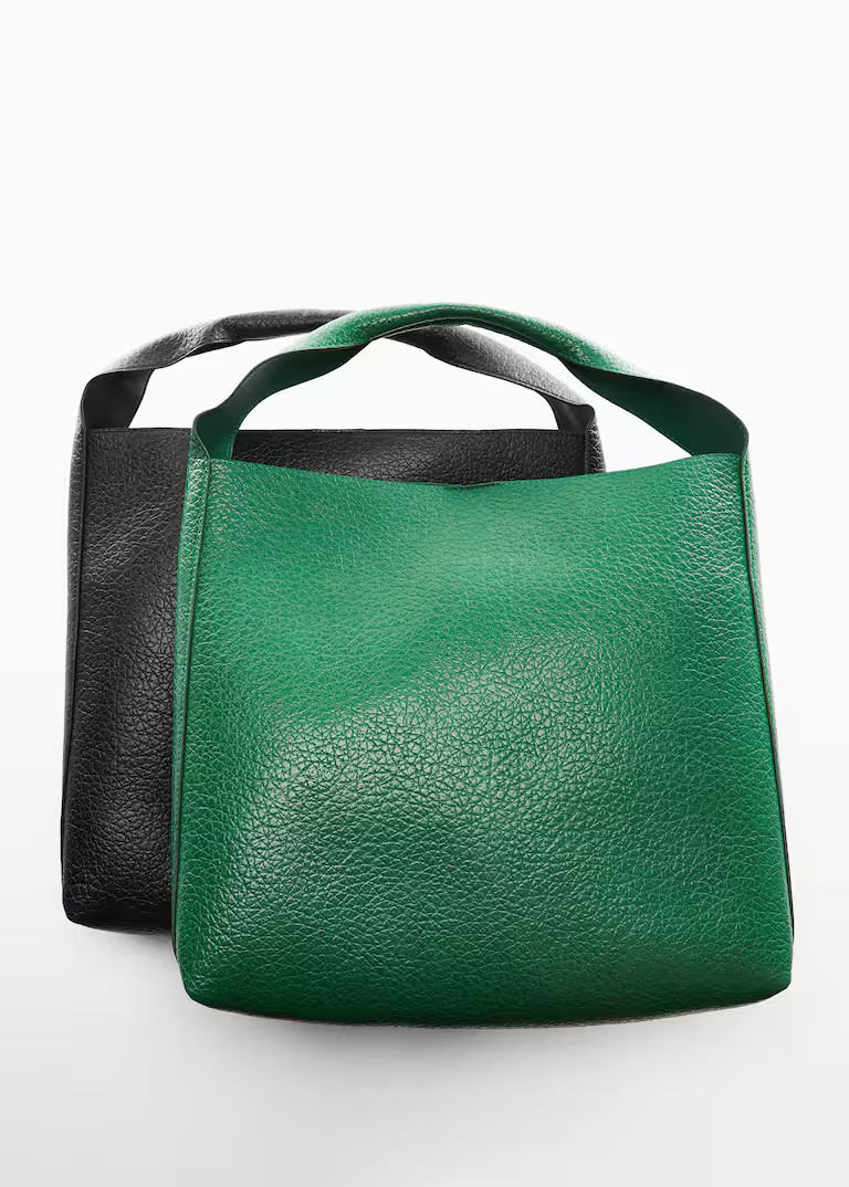 Leather-effect shopper bag -  Women | Mango USA | MANGO (US)