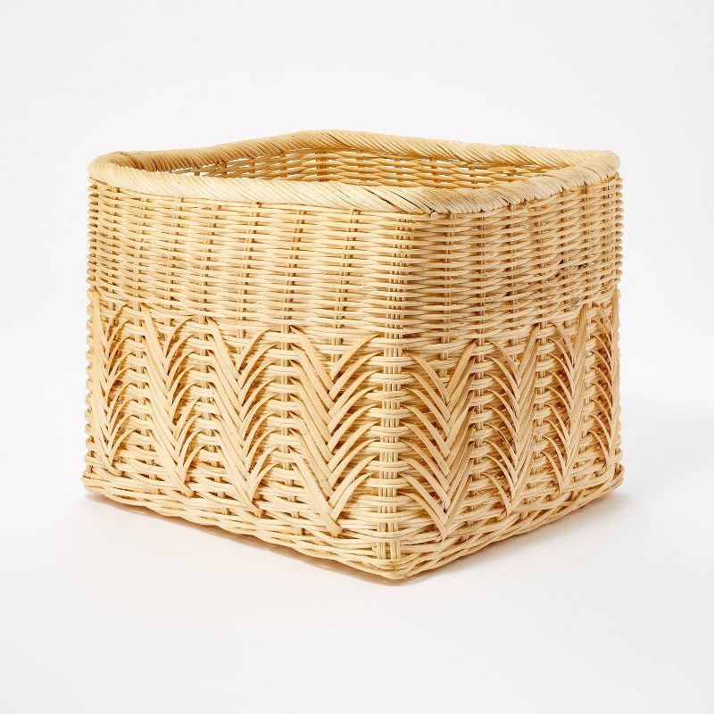 Rattan Woven Cube Basket - Threshold™ designed with Studio McGee | Target