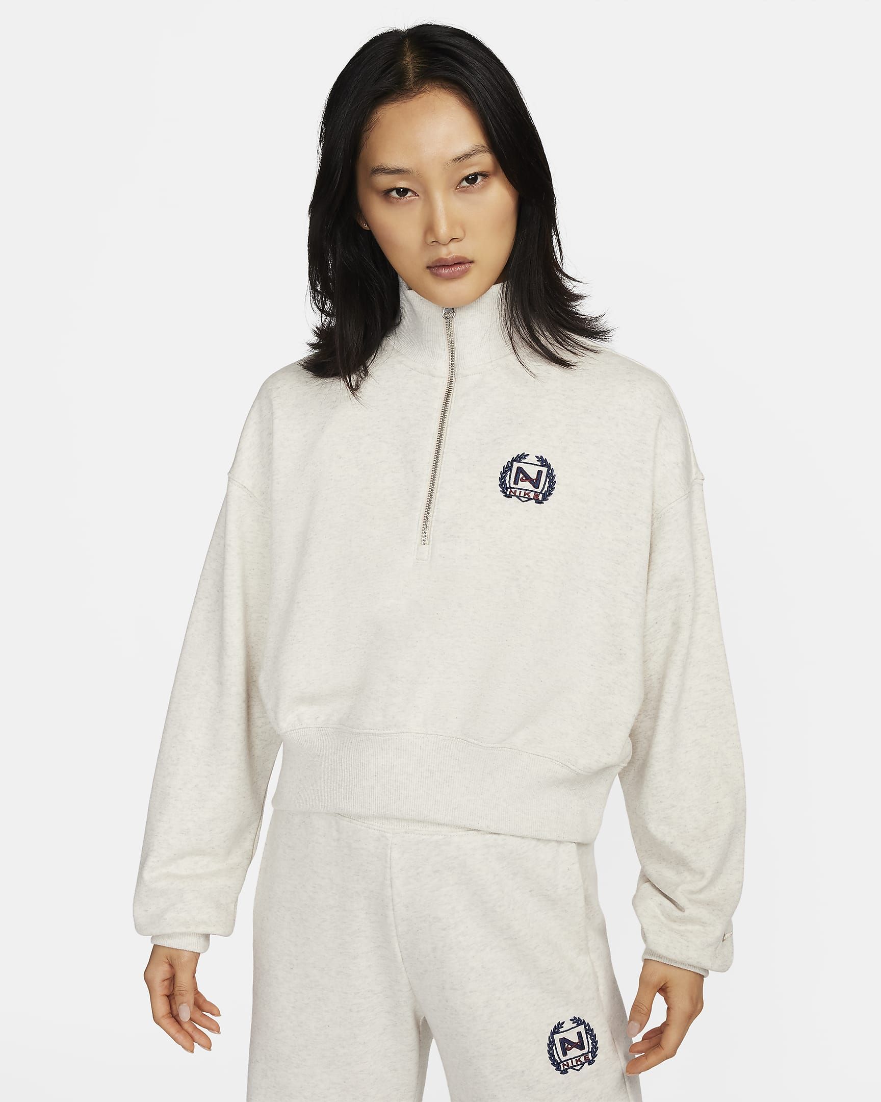 Nike SportswearWomen's Oversized 1/2-Zip Crop Fleece Sweatshirt$80 | Nike (US)
