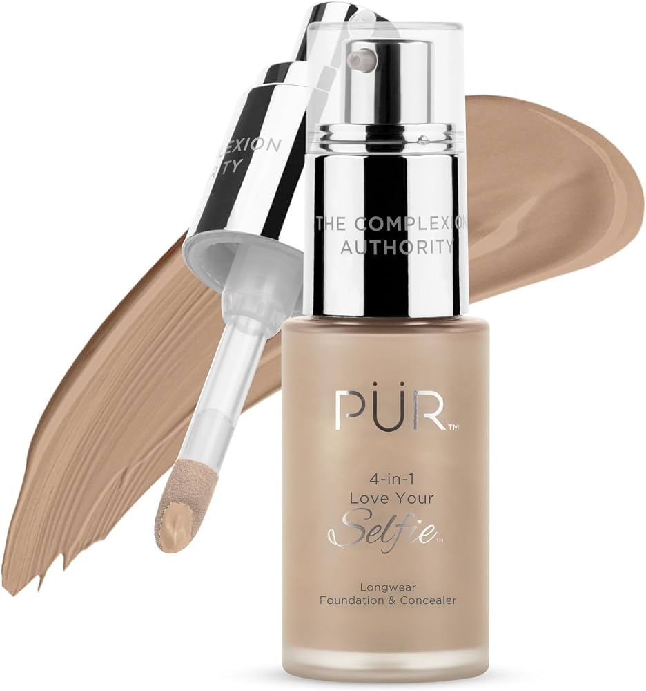 P\u00dcR MINERALS 4-in-1 Love Your Selfie Foundation & Concealer - Longwear Medium-to-Full Covera... | Amazon (US)
