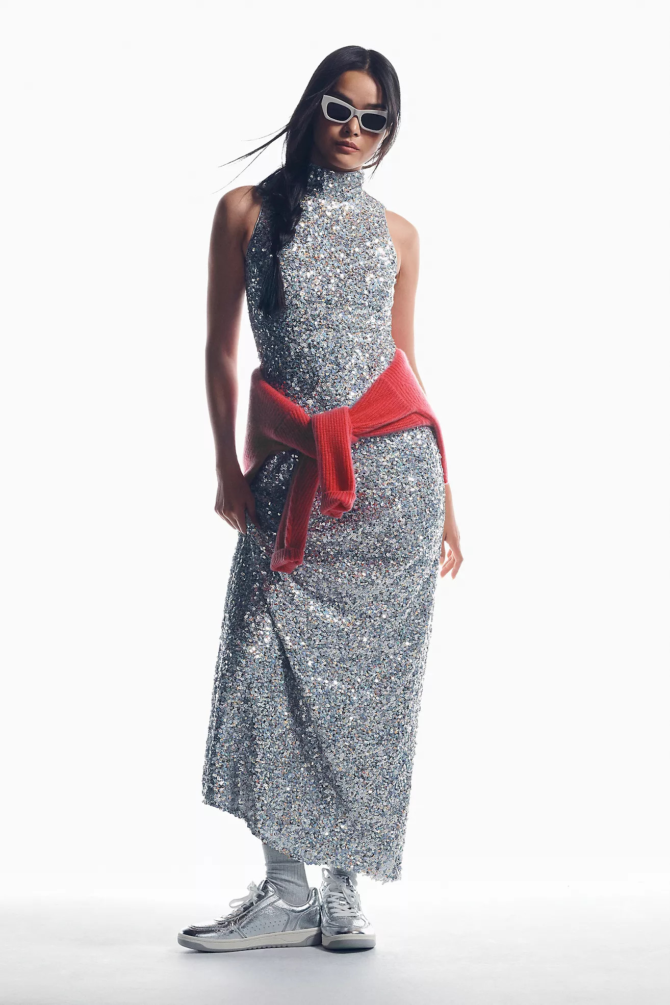 SIMONMILLER Sculpty Sleeveless Sequin Maxi Dress | Anthropologie (US)
