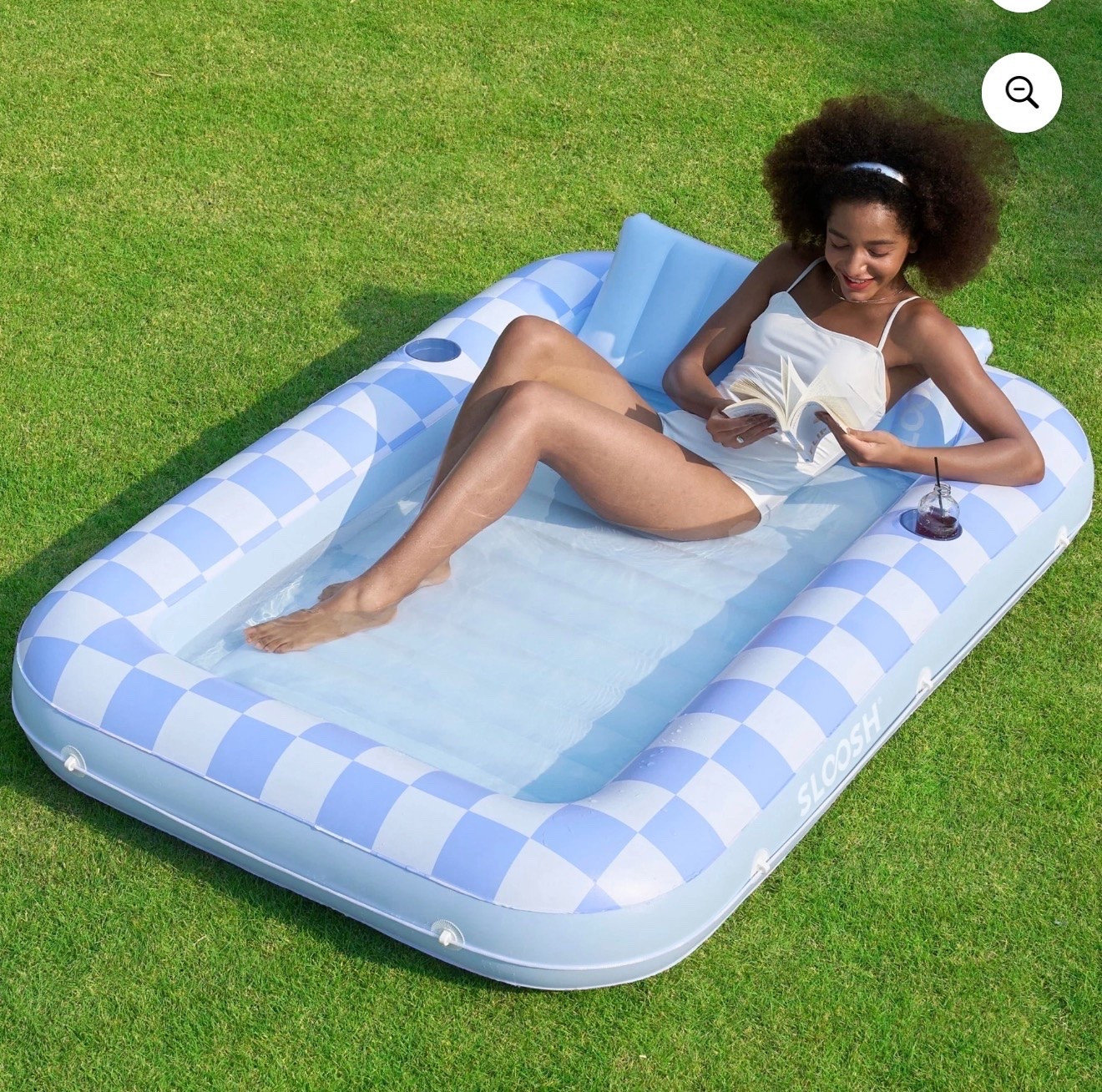 ☀️ Backyard summer days just got an upgrade! This inflatable tanning pool/lounge is giving resort vibes without leaving home 💦📖

Perfect for:
• tanning sessions
• reading by the pool
• keeping cool while soaking up the sun
• mom relaxation moments while the kids play ☀️

I’m obsessed with the chic blue checker print and built-in cup holders because obviously hydration is part of the aesthetic 😉

If you’re looking for an easy summer favorite for your backyard, beach days, or vacation setup… this one is SUCH a fun find! 🤍

#LTKSeasonal #LTKHome #LTKSwim #SummerFavorites #BackyardVibes #PoolDayEssentials #AmazonFinds #SummerStyle