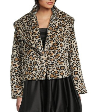GB Animal Print Faux Fur Coat | Dillard's | Dillard's