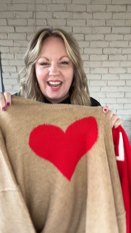Heart sweater XL; LOVE sweater XS (linked these + similar); skirt large

#LTKmidsize #LTKSeasonal #LTKfindsunder50