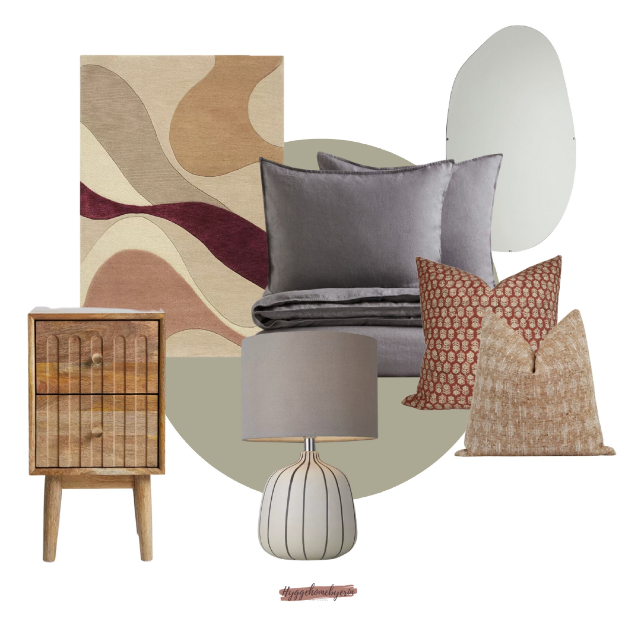 Master bedroom mood board for a warm and inviting space