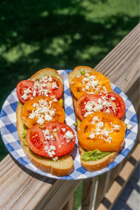 Blue Gingham Melamine Plates • Summer Toast • Heirloom Tomato Season 

#LTKunder100 #LTKSeasonal #LTKunder50