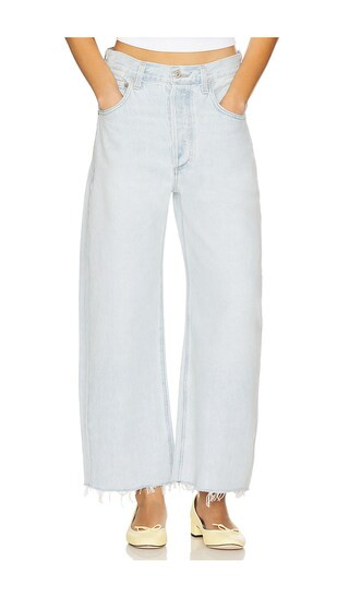 Ayla Undone Hem Crop Jeans | Revolve Clothing (Global)