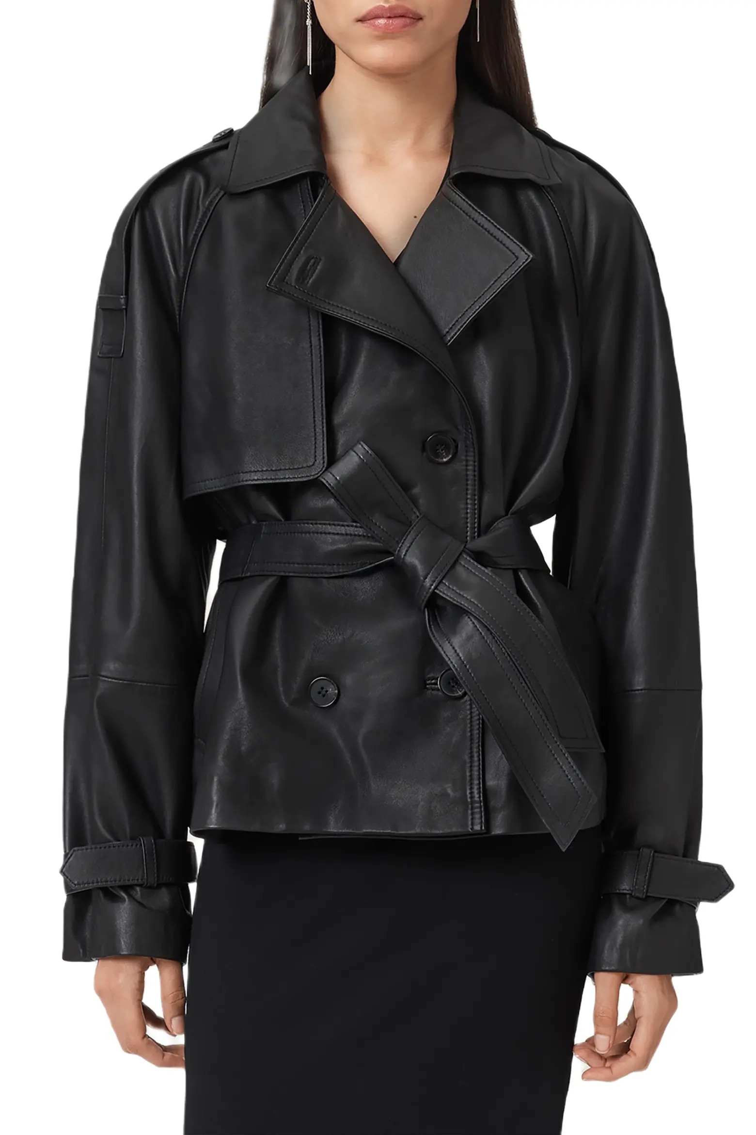 Reed Leather Trench Jacket (Women) | Nordstrom | Nordstrom