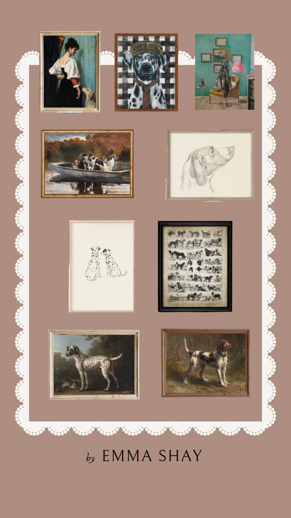 Vintage dog art for the classy dog mom 

#LTKhome