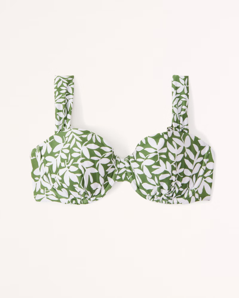Curve Love Ruched Underwire Bikini Top | Abercrombie & Fitch (US)