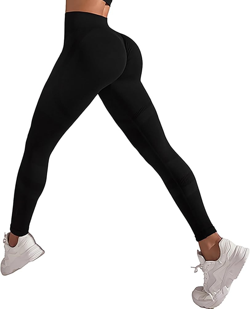 High Waisted Yoga Leggings for Women,Workout Butt Lifting Leggings for Women Tummy Control Soft S... | Amazon (US)