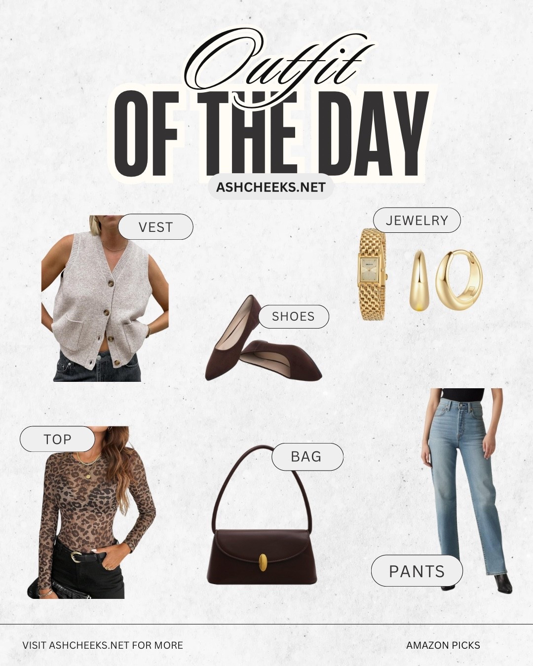 I love the leopard print top paired with the vest in this OOTD 😍

#LTKU #LTKFindsUnder100 #LTKStyleTip