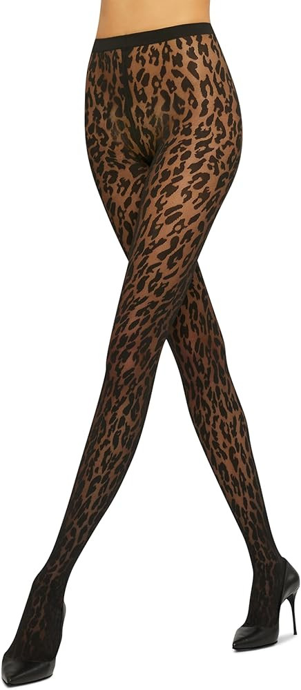 Wolford Leo Tights 20 Denier Pantyhose for Women Leopard Print Sheer Opaque Animal Pattern Hosier... | Amazon (US)