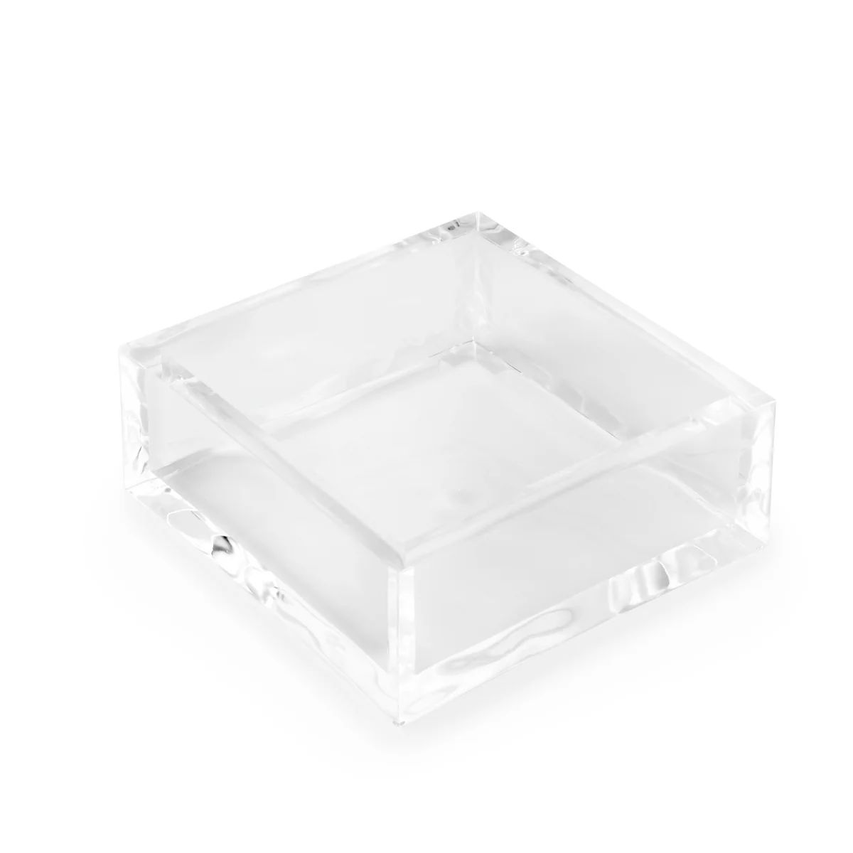 DELUXE 6.5x6.5 DINNER NAPKIN HOLDER TRAY (10MM THICK) | Clear Home Decor