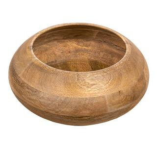 Hello Honey® 9.2" Modern Round Wood Bowl in Natural Finish | 9.3" x 9.3" x 4.3" | Michaels® | Michaels Stores