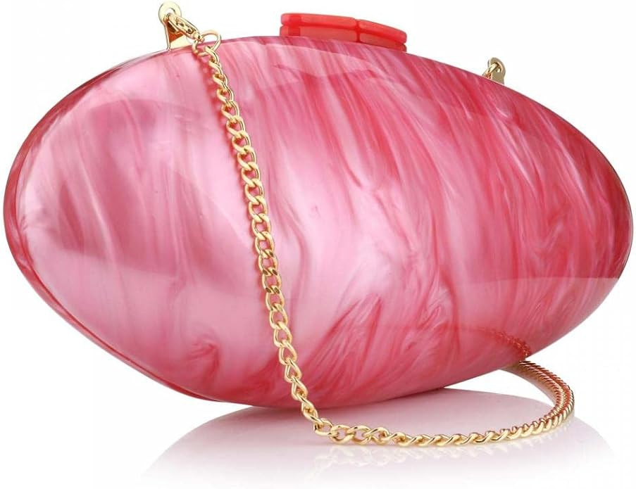 Gets Acrylic Purses and Handbags for Women Shell Shape Shoulder Crossbody Bag with Chain Clutch P... | Amazon (US)