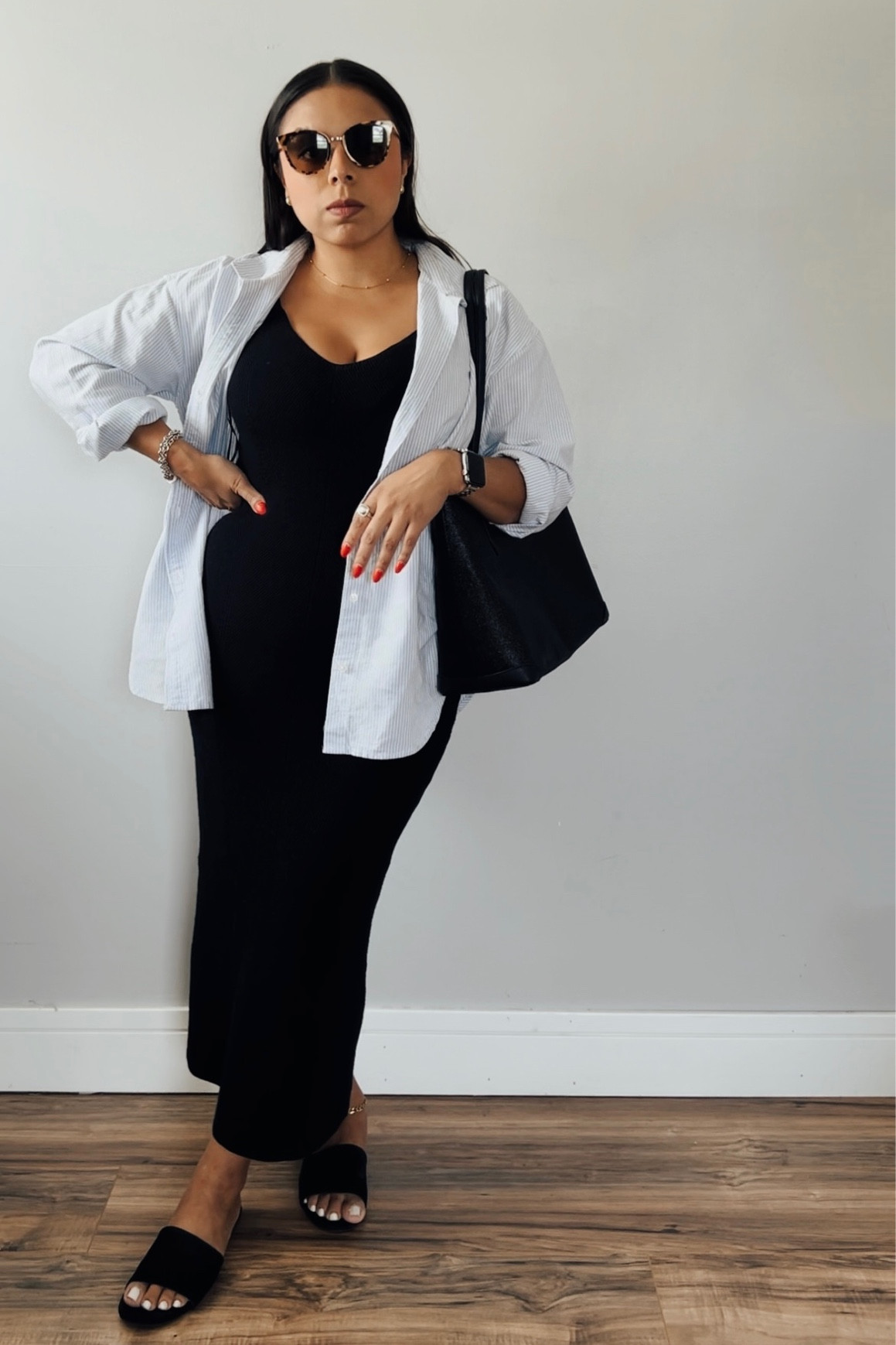 Day outfit school pick up capsule wardrobe black maxi dress old money aesthetic classic basics 

#LTKstyletip #LTKfindsunder50 #LTKSeasonal