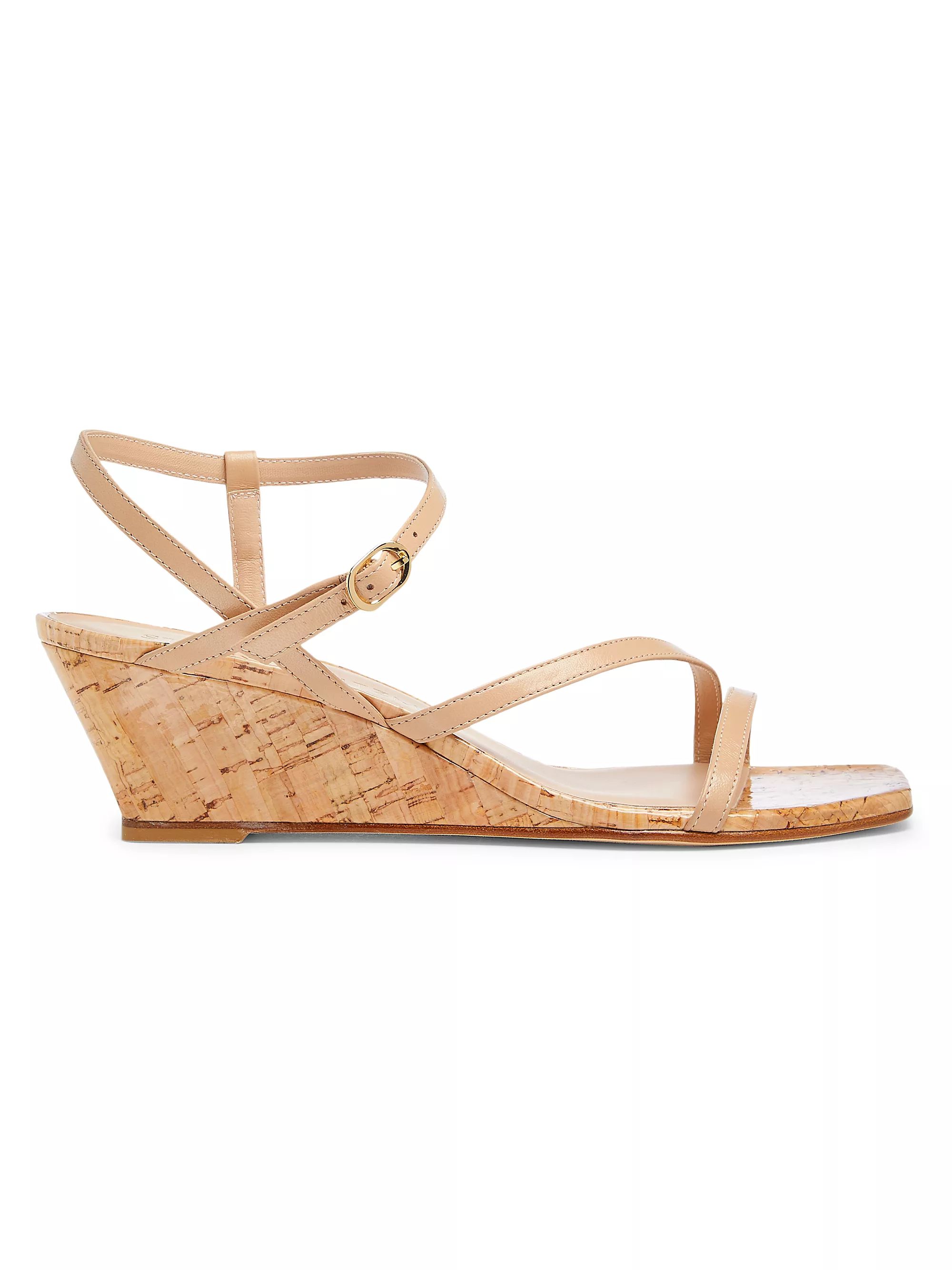 Oasis 50MM Leather Wedge Sandals | Saks Fifth Avenue